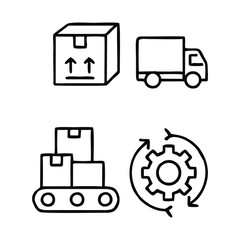 Clean and minimal vector icon set featuring simple line and solid icons for various uses including mobile apps, websites, social media, and business branding. The icons are scalable, easy to customize