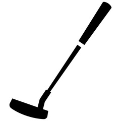 putter golf club with grip sport equipment solid or symbol icon