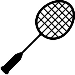badminton racket or racquet sport equipment solid or symbol icon