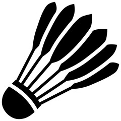 shuttlecock or shuttle badminton sport equipment solid or symbol icon