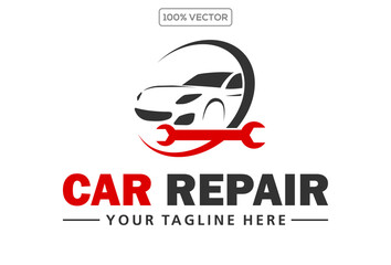 car service logo design, auto repair  symbol vector illustration template