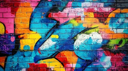 colorful brick wall background texture 
