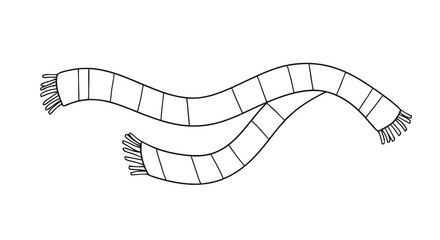 Outline striped scarf winter accessory