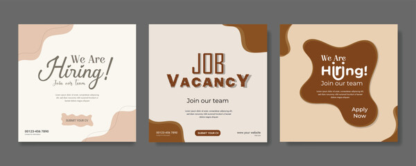 We are hiring job vacancy social media post banner design template. we are hiring background, job vacancy concept