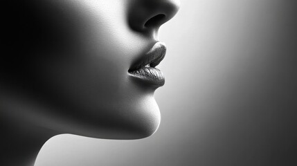Artistic rendering of feminine chin silhouette with Soft V balance