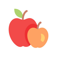 Clip art of simple apple. Fruits. Aomori.