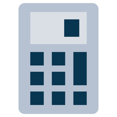 Calculator Flat Icon, Science And Laboratory Concept Flat Design Style