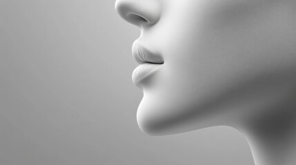 High-detail profile showing chin length and projection adjusted naturally