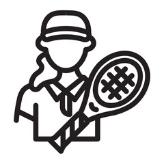 tennis Line Icon