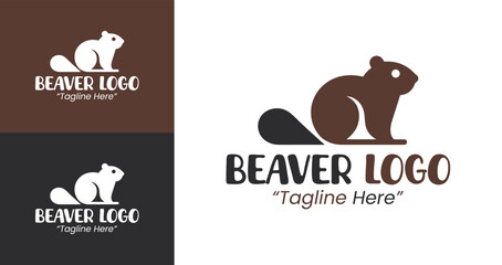 Professional Beaver Logo for Business Branding with a Modern Look in Black and White © Ridashuke