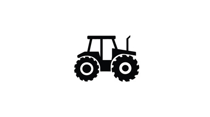 Farm Tractor Icon: A Simple Vector Illustration