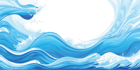 Soft Blue Watercolor Abstract Background with Transparent Layers and Flowing Artistic Strokes for Digital Designs. Blue Watercolor Brush Stroke Background with Smooth Transitions and Dreamy Artistic.