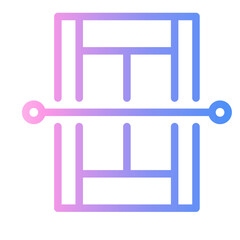 court Line Gradient Icon