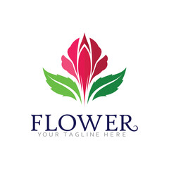 Blooming Garden Logo with Colorful Flowers in Artistic Design