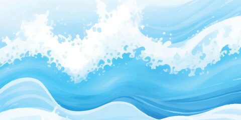 Ocean-Inspired Blue Watercolor Texture Background with Flowing Ink Style Strokes and Artistic Blending. Banner Graphic Resource as background for ocean wave and water wave abstract graphics