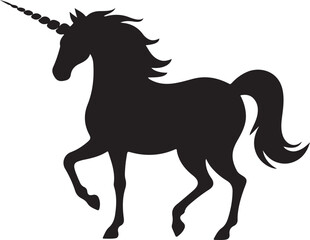 Obraz premium Silhouette of a majestic unicorn horse