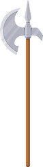 Medieval Double-Edged Axe with Spear