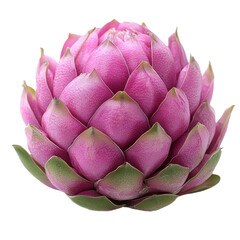 Fototapeta premium Pink artichoke isolated on transparent background. PNG.