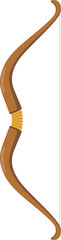 Medieval Wooden Bow Illustration