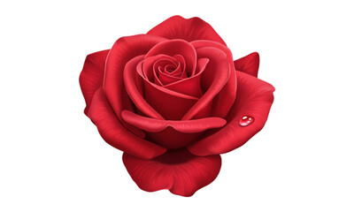 red rose isolated on white