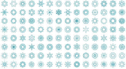 Intricate Abstract Designs A Collection of Decorative Geometric Patterns and Ornamental Elements