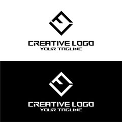 creative letter logo fv design vector