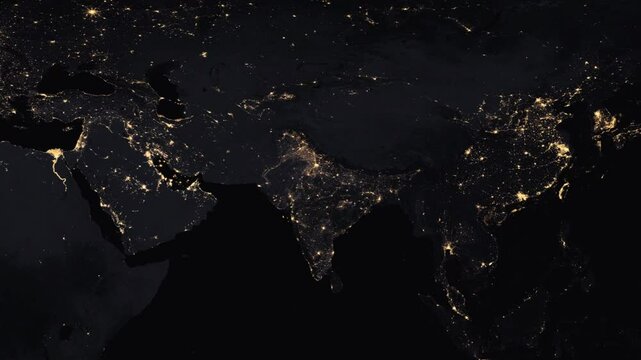 National electric power and internet outage in India with static sound effect