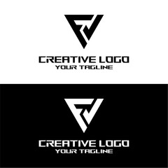 creative letter logo fv design vector