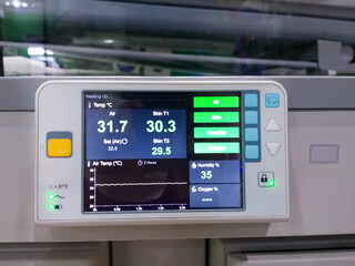 Baby Incubator Display in Neonatal Intensive Care Unit