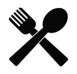 Fork, knife, spoon and plate set icons. Menu sign. Vector illustration