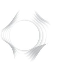 Obraz premium Circle ripple wavy shape with shadow in paper cut style