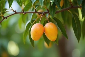 Two juicy mangoes on a thriving green branch with lush leaves, highlighting the vibrant and natural charm of a sunny fruit tree.

tropical fruit varieties

other tropical fruits

