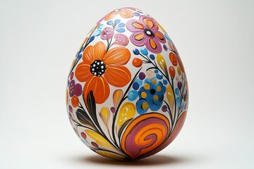 Colorful floral easter egg design: celebrate with vibrant patterns and festive art