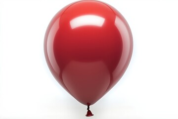 Vibrant red balloon on white background  simple and elegant design