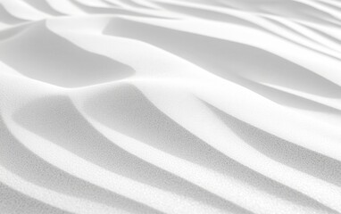 Textured Patterns of Soft White Sand in Natural Light and Shadow
