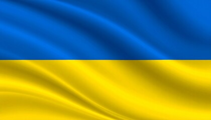 Ukrainian flag background with waving texture
