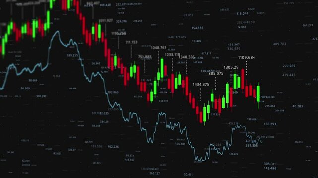 Financial Market Trends: Analyzing Stock Price Movements with Graphical Data Representations over Time, Showcasing Bullish and Bearish Patterns Effectively.