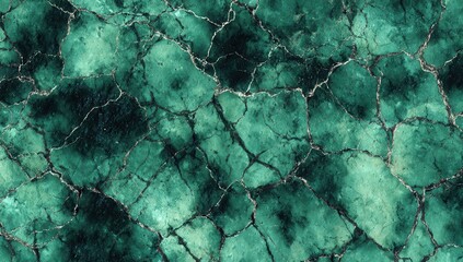 green marble texture, cracked glass effect, seamless pattern, high resolution.