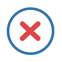 Fototapeta premium wrong checklist icon, simple wrong icon