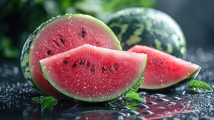 watermelon on a table