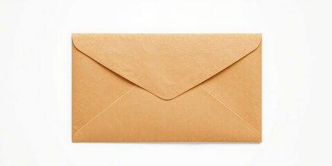 Elegant brown envelope against a clean, bright white background suggesting correspondence or a personalized message