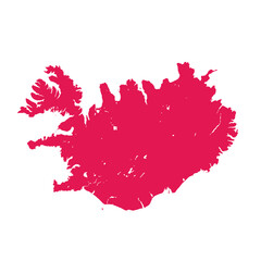 Map of Iceland, sign silhouette. World Map Globe. Vector Illustration isolated on transparent background. Europe continent.