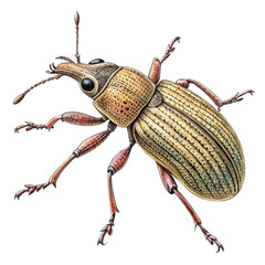 Brownish Beetle Crawling