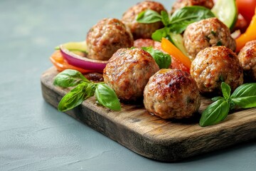 smoked sausage on a wooden board