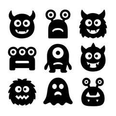 Obraz premium 5_Icon Vector Monster Set