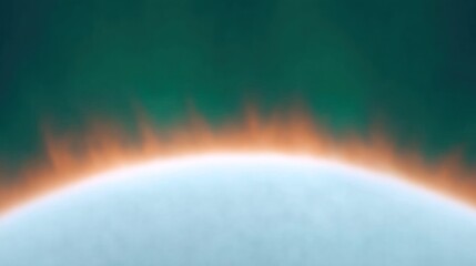 Celestial orb with fiery flares