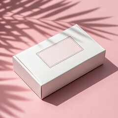 Simple Product Packaging Mockup with Palm Shadow