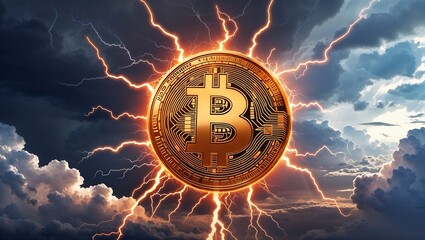 Bitcoin Coin Design Reflecting Financial Technology, Blockchain Innovation, and Cryptocurrency Exchange Networks
