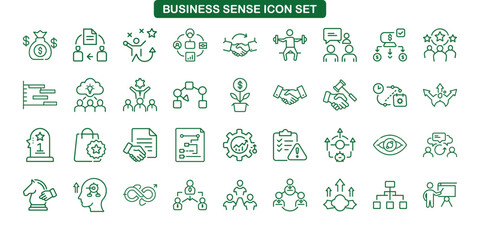 
Effective Business Sense Icon Set Collection