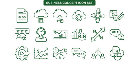 High-Quality Business Concept Icon Collection